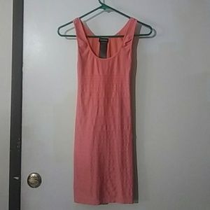 Bebe peach bodycon dress size m/l